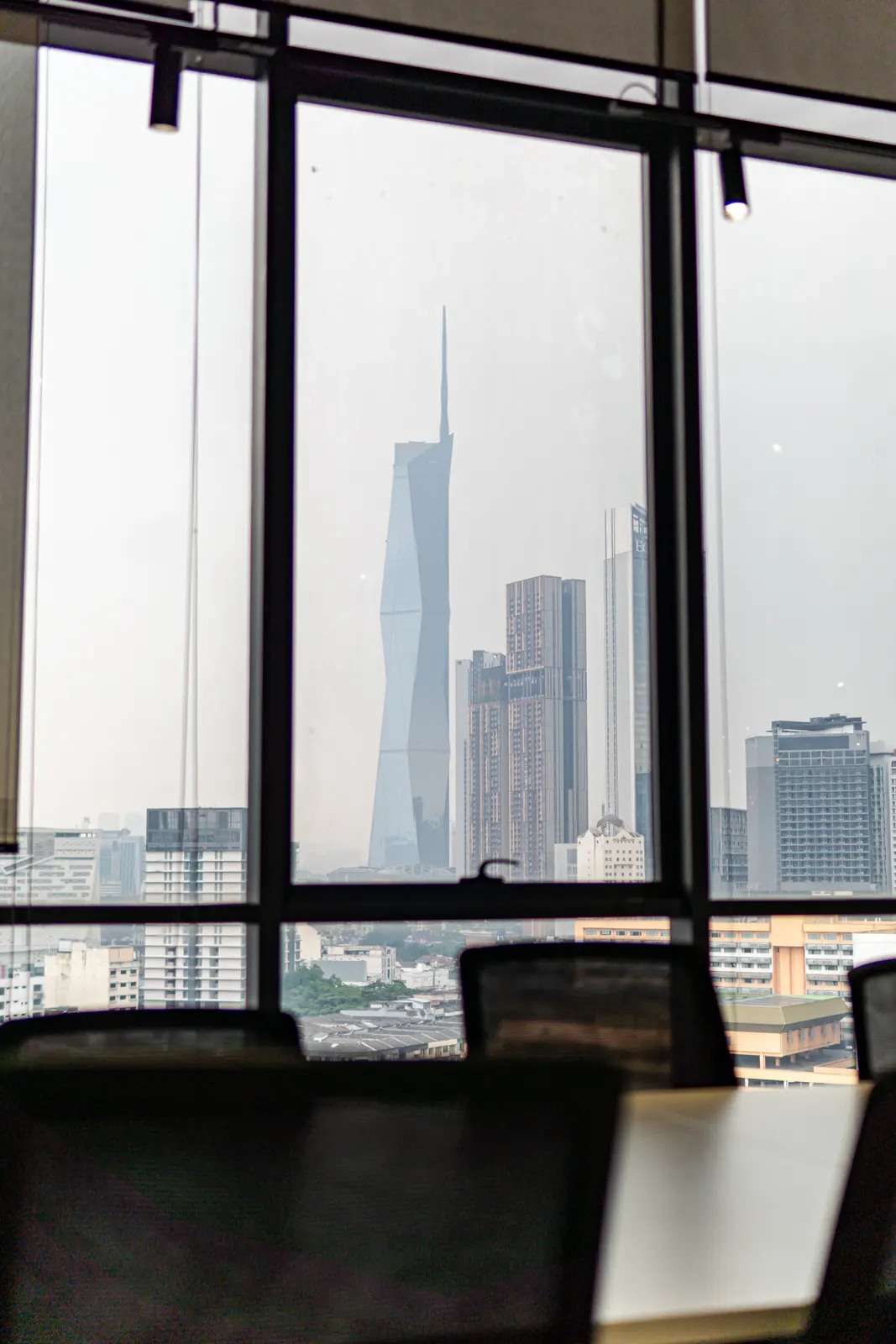 The Kuala Lumpur skyline through the meeting room window